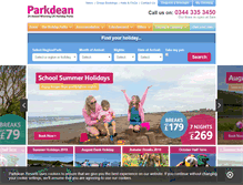 Tablet Screenshot of parkdeanholidays.co.uk
